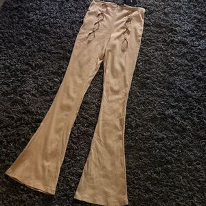 ribbed flared pants